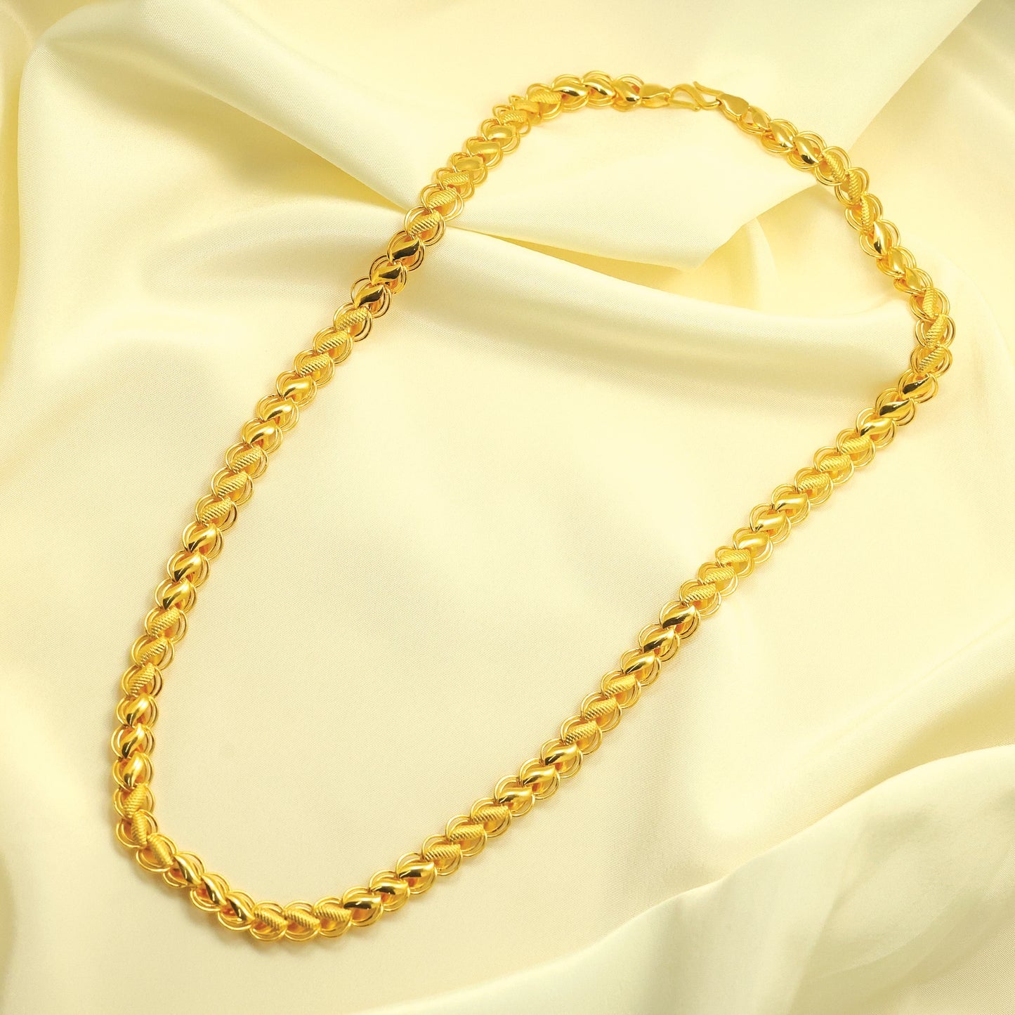 24Kt Gold Plated Trending Lotus Design Gents Chain - Handa Bangles