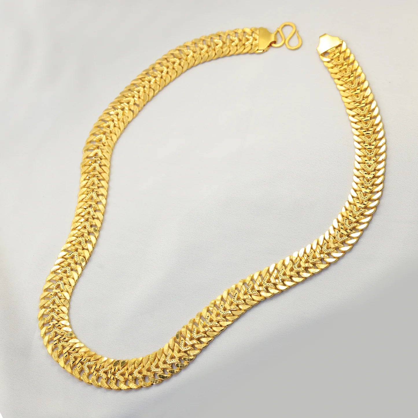 24Kt Gold Plated Heavy Design Gents Chain - Handa Bangles