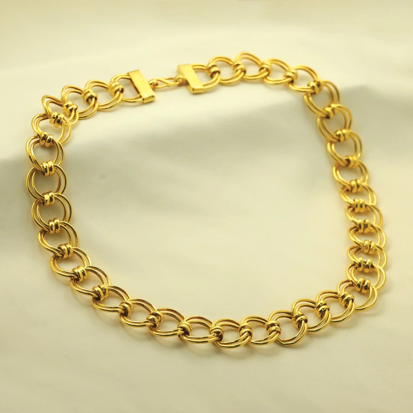 24Kt Gold Patra Heavy Look Partywear Gents Chain - Handa Bangles