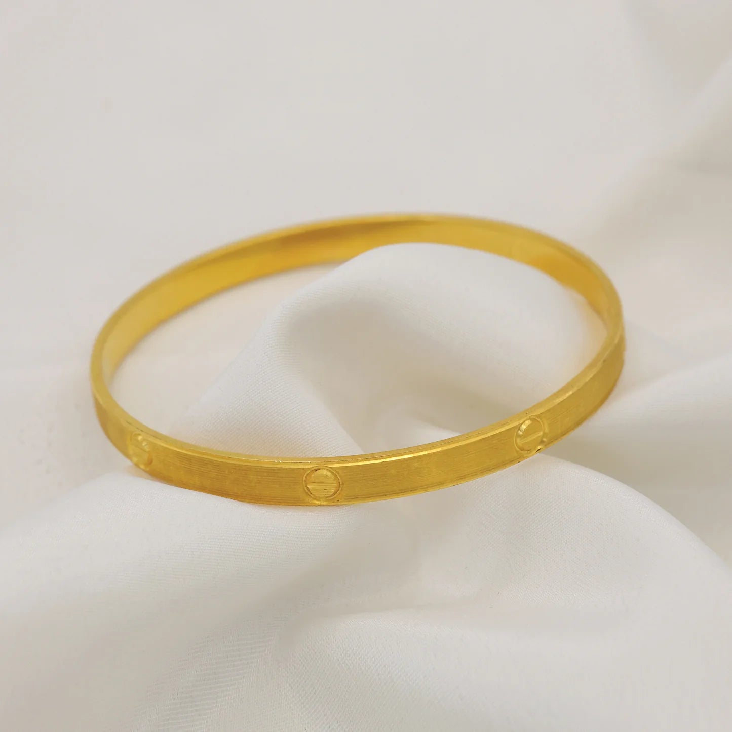 24Kt Gold Plated Fancy Cartier Gents Kada - Handa Bangles