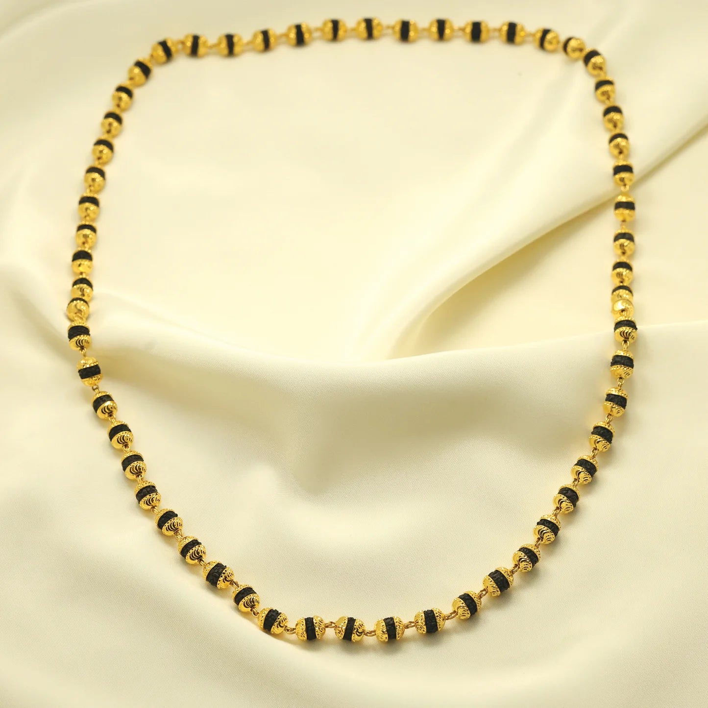 24kt Gold Plated Designer Traditional Look Rudraksha Gents Mala - Handa Bangles