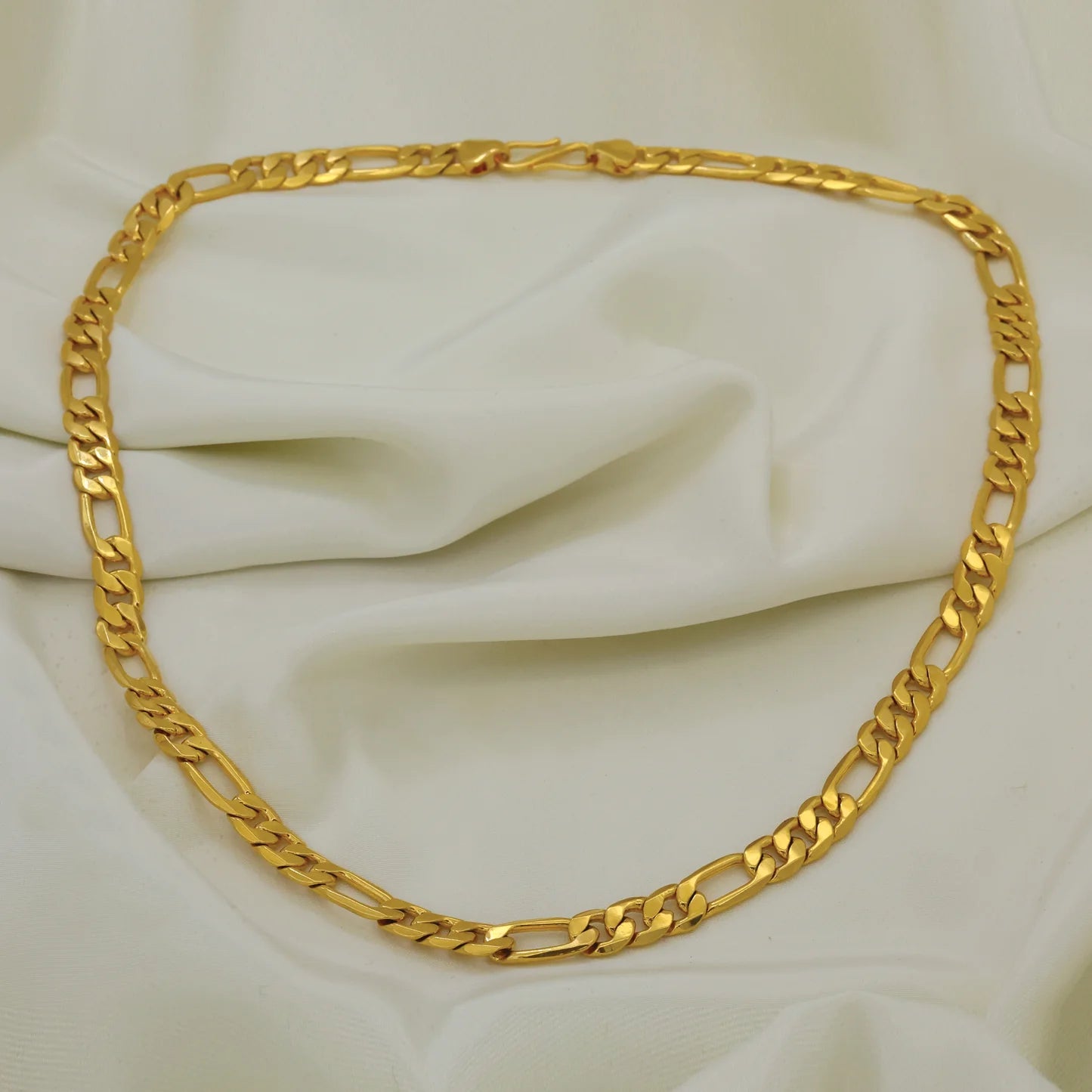 24kt Gold Plated Traditional Look Heavy Weight Gents Chain - Handa Bangles