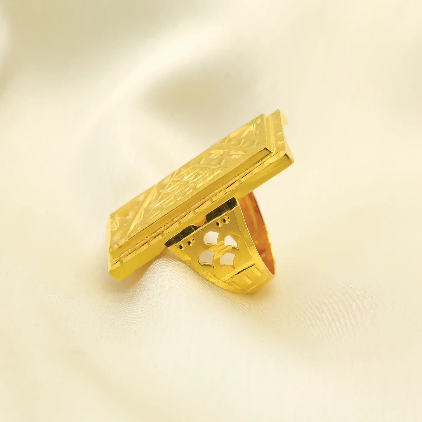 24kt Gold Plated Long Design Gents Ring - Handa Bangles