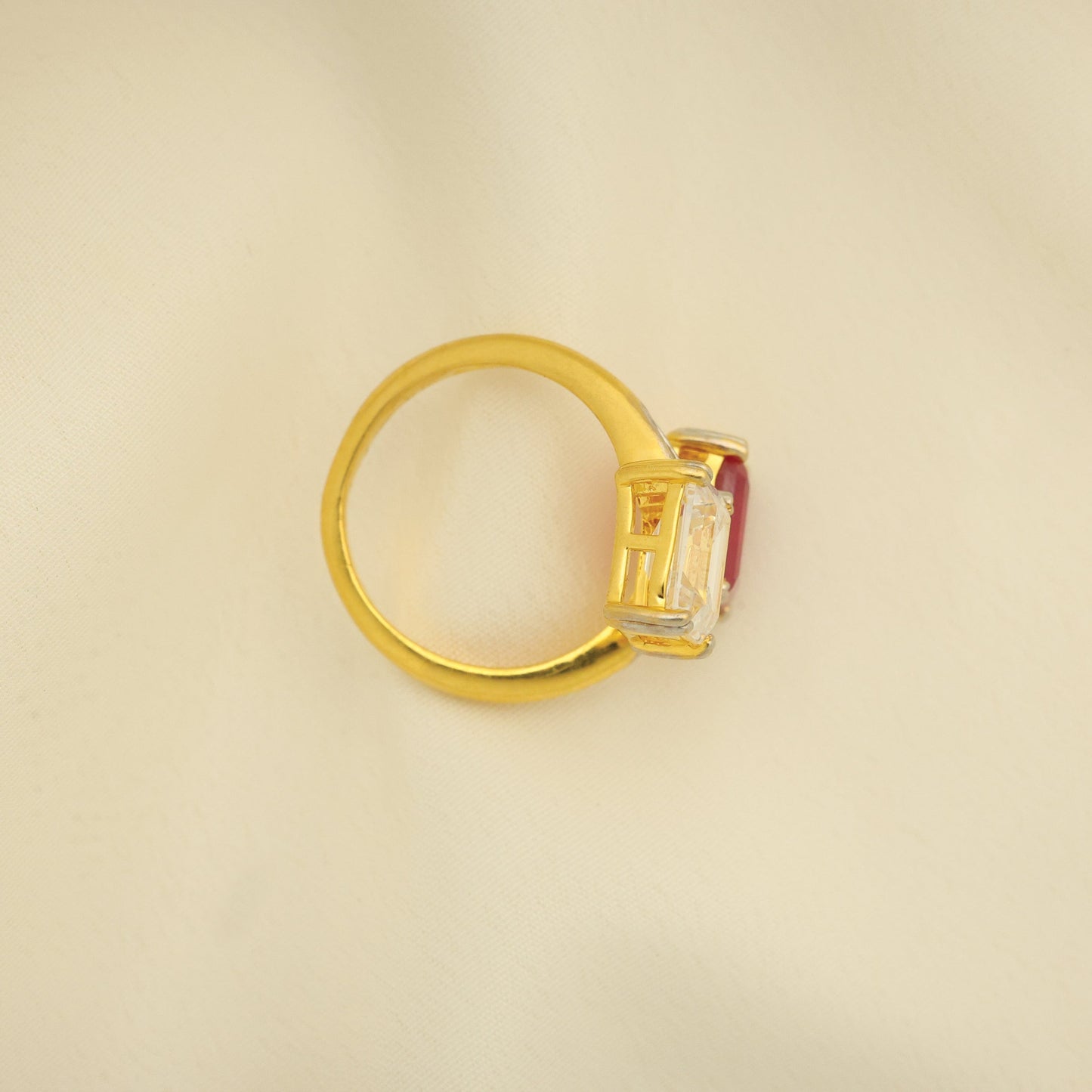 24kt Gold Plated Beautiful Design Adjustable Ladies Ring - Handa Bangles