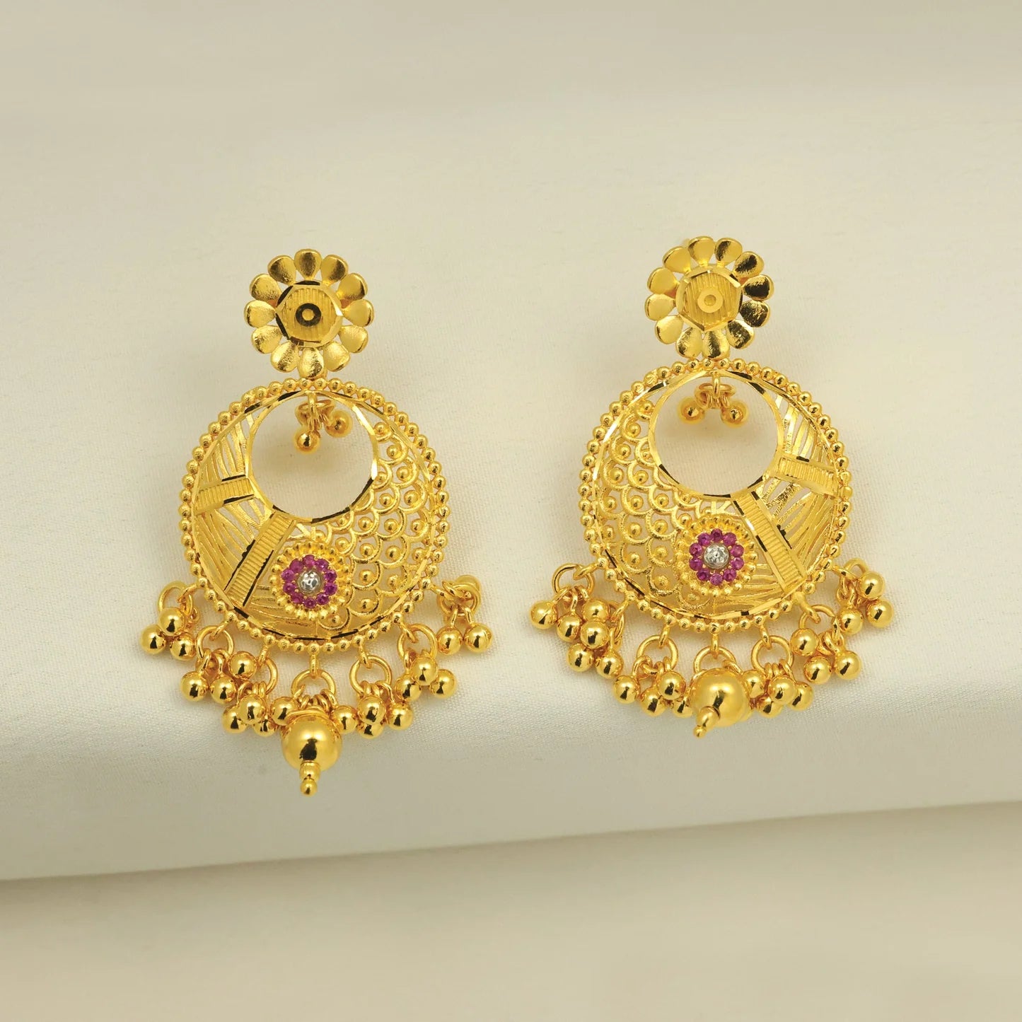 24kt Gold Plated Turkish Choker Set With Earings - Handa Bangles