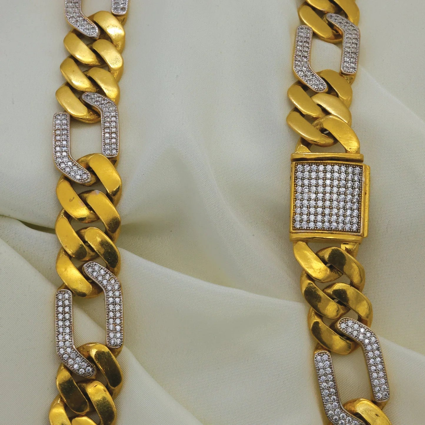 24kt  Gold Plated Heavy Weight Partywear Gents Chain - Handa Bangles