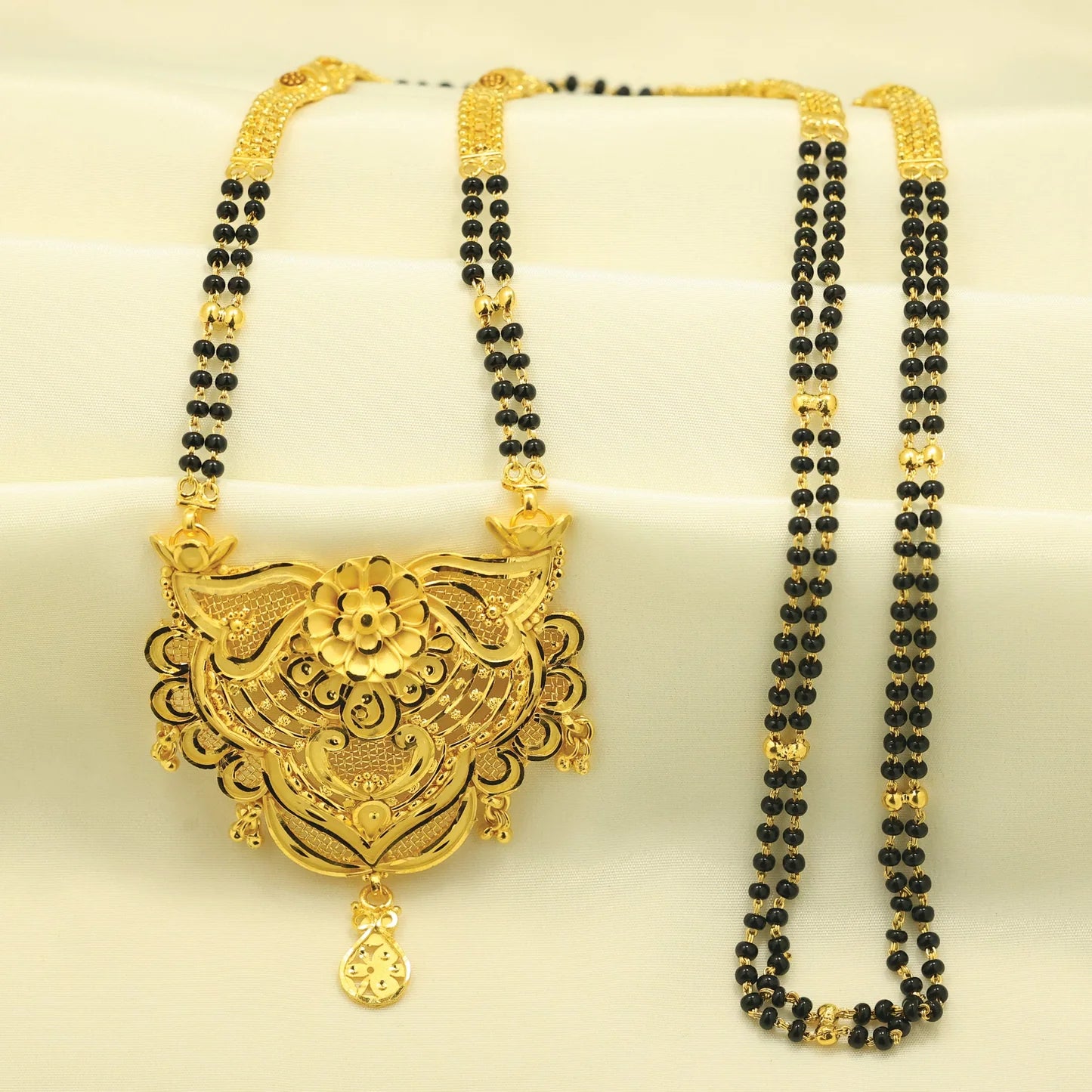 24kt Gold Plated Traditional Look Indian Mangalsutra - Handa Bangles