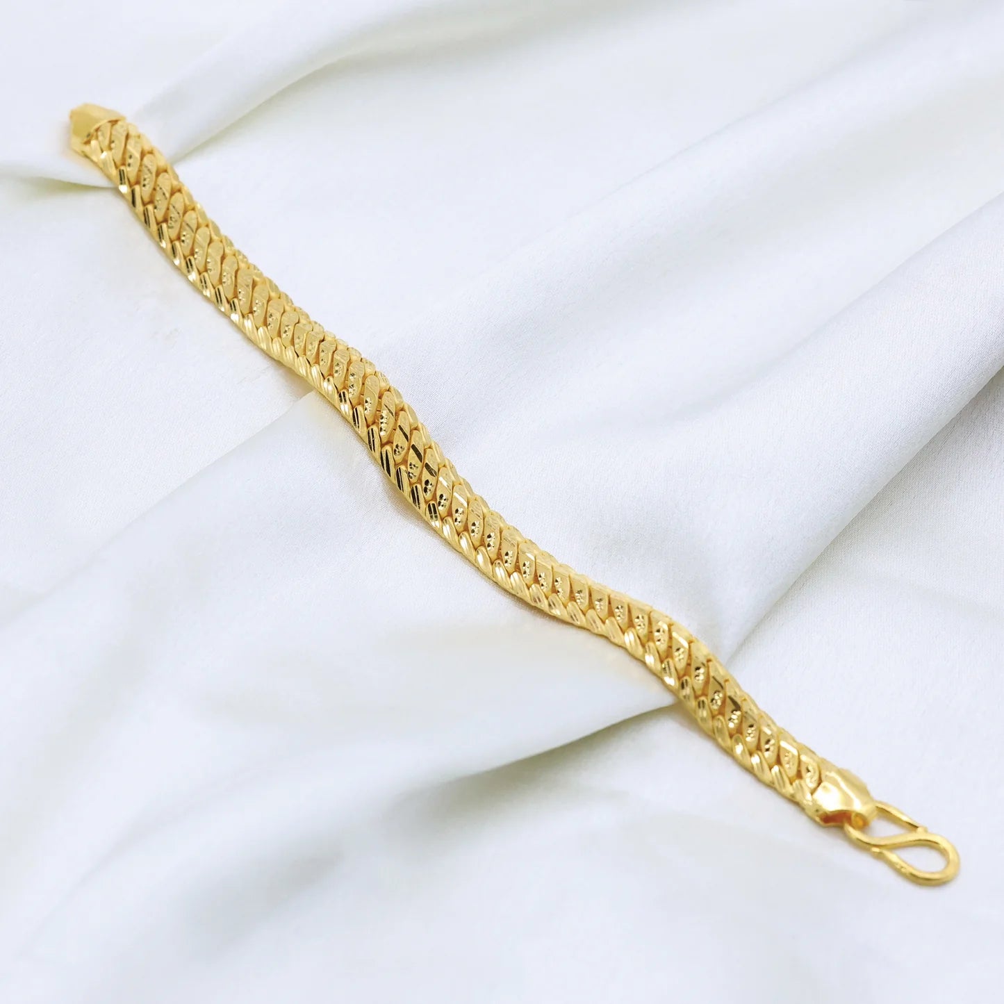 24Kt Gold Plated Trending Design Gents Bracelet - Handa Bangles