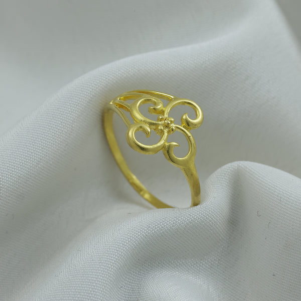 Gold Plated Openwork Floral Ring – Daily Wear Fashion Ring