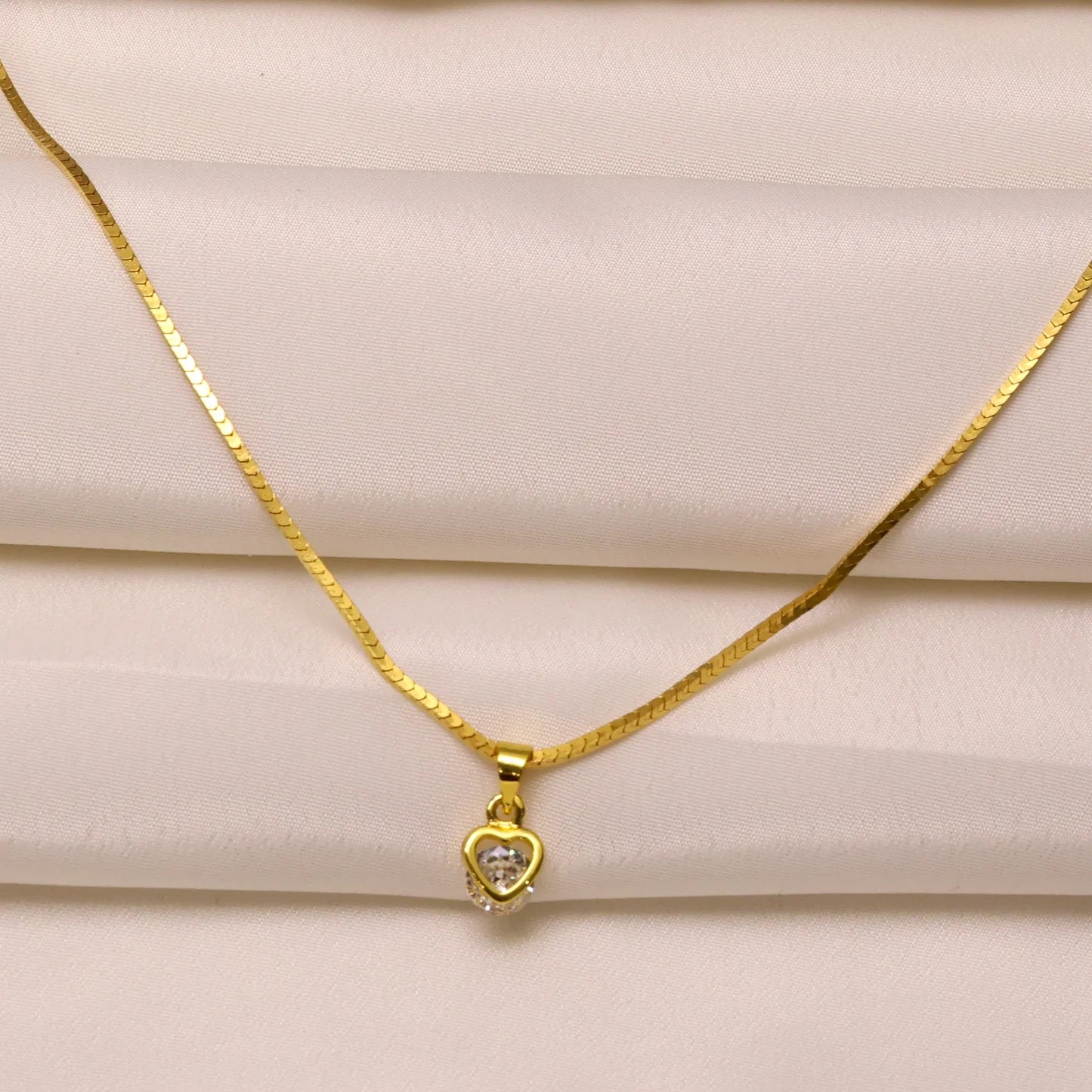 24K Gold plated lady chain with little pendent - Handa Bangles
