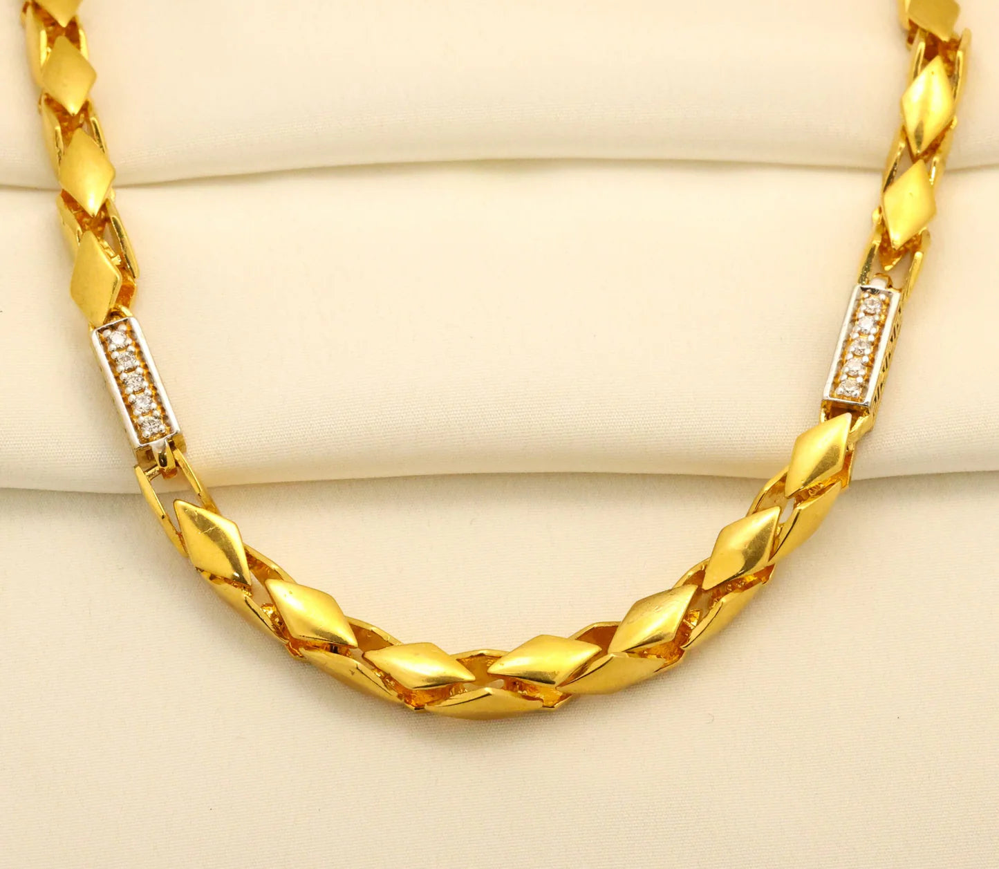 Kaju katli gents chain 24 karat old plated chian - Handa Bangles